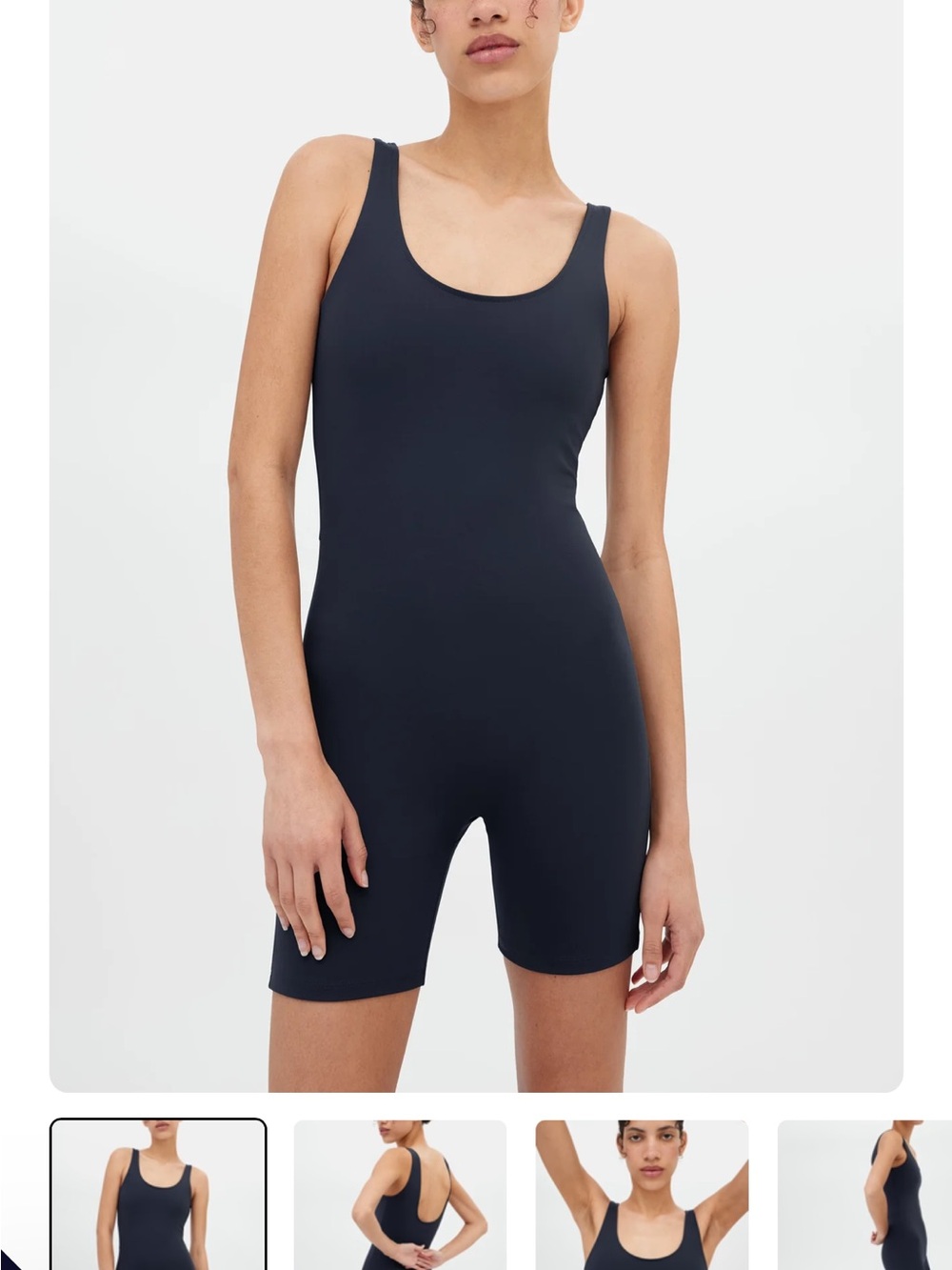 girlfriend collective Black Skyline Bike Unitard